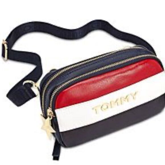 TOMMY HILFIGER Convertible Belt Bag Crossbody Bag Red White Blue NEW NWT - Picture 11 of 11